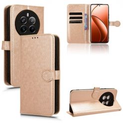 Peňaženkové puzdro Honeycomb Dot Texture Case zlaté – Realme 12 Pro 5G / 12 Pro+ | Lacné Kryty Lacné Kryty | Peňaženkové puzdro Honeycomb Dot Texture Case zlaté – Realme 12 Pro 5G / 12 Pro+ | Lacné Kryty