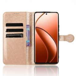 Peňaženkové puzdro Honeycomb Dot Texture Case zlaté – Realme 12 Pro 5G / 12 Pro+ | Lacné Kryty Lacné Kryty | Peňaženkové puzdro Honeycomb Dot Texture Case zlaté – Realme 12 Pro 5G / 12 Pro+ | Lacné Kryty