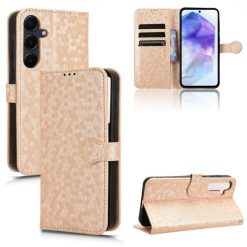 Peňaženkové puzdro Honeycomb Dot Texture Case zlaté – Samsung Galaxy A35 5G | Lacné Kryty Lacné Kryty | Peňaženkové puzdro Honeycomb Dot Texture Case zlaté – Samsung Galaxy A35 5G | Lacné Kryty