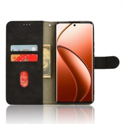 Lacné Kryty | Peňaženkové puzdro Solid čierne – Realme 12 Pro 5G / 12 Pro+ | Lacné Kryty