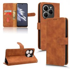 Lacné Kryty | Peňaženkové puzdro Solid hnedé – Tecno Spark 20 Pro | Lacné Kryty