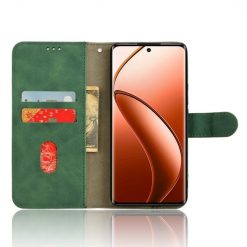 Lacné Kryty | Peňaženkové puzdro Solid zelené – Realme 12 Pro 5G / 12 Pro+ | Lacné Kryty