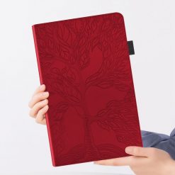 Knižkové puzdro Embossing Pattern Strom červené – Xiaomi Pad 6S Pro | Lacné Kryty Lacné Kryty | Knižkové puzdro Embossing Pattern Strom červené – Xiaomi Pad 6S Pro | Lacné Kryty