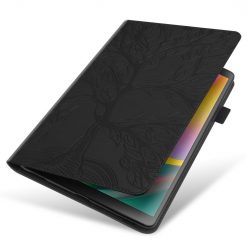 Lacné Kryty | Knižkové puzdro Embossing Pattern Strom čierne – Xiaomi Pad 6S Pro | Lacné Kryty