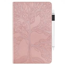 Lacné Kryty | Knižkové puzdro Embossing Pattern Strom ružové – Xiaomi Pad 6S Pro | Lacné Kryty