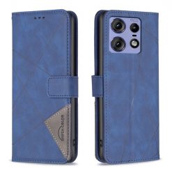 Knižkové puzdro Rhombus modré – Motorola Edge 50 Pro | Lacné Kryty Lacné Kryty | Knižkové puzdro Rhombus modré – Motorola Edge 50 Pro | Lacné Kryty