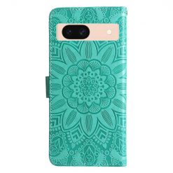 Lacné Kryty | Peňaženkové puzdro Embossing Pattern Slnečnica zelené – Google Pixel 8a | Lacné Kryty
