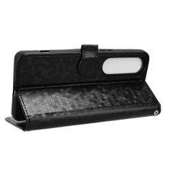 Lacné Kryty | Peňaženkové puzdro Honeycomb Dot Texture Case čierne – Sony Xperia 1 VI | Lacné Kryty