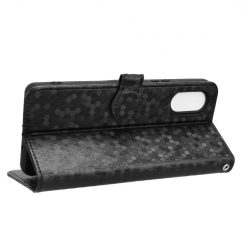 Lacné Kryty | Peňaženkové puzdro Honeycomb Dot Texture Case čierne – Sony Xperia 10 VI | Lacné Kryty