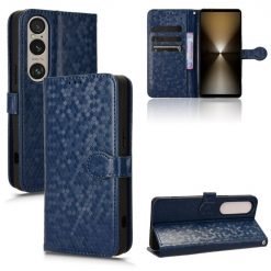 Peňaženkové puzdro Honeycomb Dot Texture Case modré – Sony Xperia 1 VI | Lacné Kryty Lacné Kryty | Peňaženkové puzdro Honeycomb Dot Texture Case modré – Sony Xperia 1 VI | Lacné Kryty