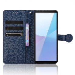 Peňaženkové puzdro Honeycomb Dot Texture Case modré – Sony Xperia 10 VI | Lacné Kryty Lacné Kryty | Peňaženkové puzdro Honeycomb Dot Texture Case modré – Sony Xperia 10 VI | Lacné Kryty