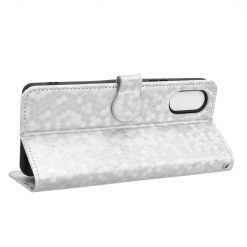 Peňaženkové puzdro Honeycomb Dot Texture Case strieborné – Sony Xperia 10 VI | Lacné Kryty Lacné Kryty | Peňaženkové puzdro Honeycomb Dot Texture Case strieborné – Sony Xperia 10 VI | Lacné Kryty