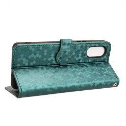 Lacné Kryty | Peňaženkové puzdro Honeycomb Dot Texture Case zelené – Sony Xperia 10 VI | Lacné Kryty