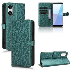 Lacné Kryty | Peňaženkové puzdro Honeycomb Dot Texture Case zelené – Sony Xperia 10 VI | Lacné Kryty