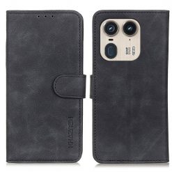 Lacné Kryty | Peňaženkové puzdro Khazneh čierne – Motorola Edge 50 Ultra | Lacné Kryty