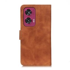 Lacné Kryty | Peňaženkové puzdro Khazneh hnedé – Motorola Edge 50 Fusion | Lacné Kryty