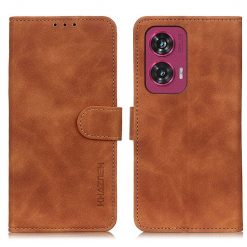 Lacné Kryty | Peňaženkové puzdro Khazneh hnedé – Motorola Edge 50 Fusion | Lacné Kryty