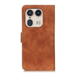 Peňaženkové puzdro Khazneh hnedé – Motorola Edge 50 Ultra | Lacné Kryty Lacné Kryty | Peňaženkové puzdro Khazneh hnedé – Motorola Edge 50 Ultra | Lacné Kryty