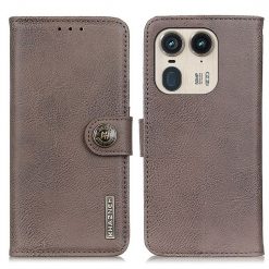 Lacné Kryty | Peňaženkové puzdro Khazneh wallet case sivé – Motorola Edge 50 Ultra | Lacné Kryty