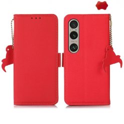 Lacné Kryty | Peňaženkové puzdro RFID Leather case červené – Sony Xperia 1 VI | Lacné Kryty