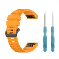 Lacné Kryty | Remienok Solid Wristband žltý pre Garmin Fenix 7X (26mm) | Lacné Kryty