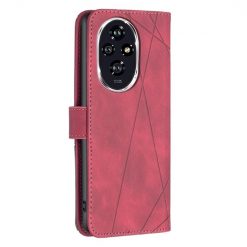Lacné Kryty | Knižkové puzdro Rhombus červené – Honor 200 | Lacné Kryty