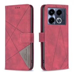 Lacné Kryty | Knižkové puzdro Rhombus červené – Infinix Note 40 | Lacné Kryty