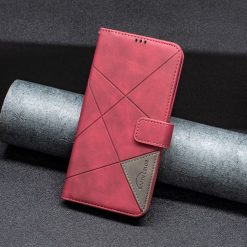 Lacné Kryty | Knižkové puzdro Rhombus červené – Infinix Note 40 | Lacné Kryty