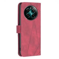Knižkové puzdro Rhombus červené – Realme 12+ (12 Plus) | Lacné Kryty Lacné Kryty | Knižkové puzdro Rhombus červené – Realme 12+ (12 Plus) | Lacné Kryty