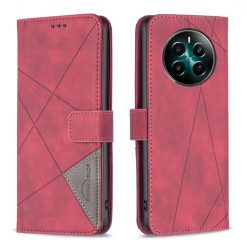 Knižkové puzdro Rhombus červené – Realme 12+ (12 Plus) | Lacné Kryty Lacné Kryty | Knižkové puzdro Rhombus červené – Realme 12+ (12 Plus) | Lacné Kryty