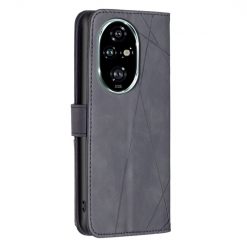 Knižkové puzdro Rhombus čierne – Honor 200 Pro | Lacné Kryty Lacné Kryty | Knižkové puzdro Rhombus čierne – Honor 200 Pro | Lacné Kryty