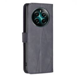 Knižkové puzdro Rhombus čierne – Realme 12+ (12 Plus) | Lacné Kryty Lacné Kryty | Knižkové puzdro Rhombus čierne – Realme 12+ (12 Plus) | Lacné Kryty