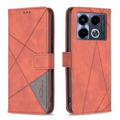 Knižkové puzdro Rhombus hnedé – Infinix Note 40 | Lacné Kryty Lacné Kryty | Knižkové puzdro Rhombus hnedé – Infinix Note 40 | Lacné Kryty