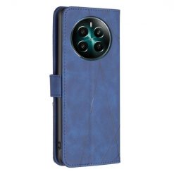 Lacné Kryty | Knižkové puzdro Rhombus modré – Realme 12+ (12 Plus) | Lacné Kryty