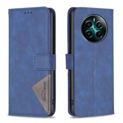 Lacné Kryty | Knižkové puzdro Rhombus modré – Realme 12+ (12 Plus) | Lacné Kryty