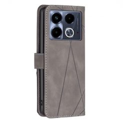 Knižkové puzdro Rhombus sivé – Infinix Note 40 | Lacné Kryty Lacné Kryty | Knižkové puzdro Rhombus sivé – Infinix Note 40 | Lacné Kryty