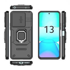 Lacné Kryty | Odolný kryt CamCover Armor čierny – Xiaomi Redmi 13 | Lacné Kryty