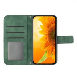 Lacné Kryty | Peňaženkové puzdro Embossing Pattern Kvet case zelené – Xiaomi Redmi 13 | Lacné Kryty