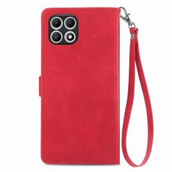 Lacné Kryty | Peňaženkové puzdro Embossing Pattern Leaf case červené – T Phone 2 Pro | Lacné Kryty