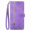 Lacné Kryty | Peňaženkové puzdro Embossing Pattern Leaf case modré – T Phone 2 Pro | Lacné Kryty