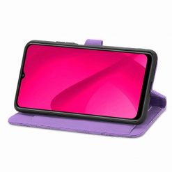 Peňaženkové puzdro Embossing Pattern Leaf case fialové – T Phone 2 Pro | Lacné Kryty Lacné Kryty | Peňaženkové puzdro Embossing Pattern Leaf case fialové – T Phone 2 Pro | Lacné Kryty
