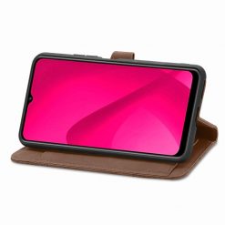 Peňaženkové puzdro Embossing Pattern Leaf case hnedé – T Phone 2 Pro | Lacné Kryty Lacné Kryty | Peňaženkové puzdro Embossing Pattern Leaf case hnedé – T Phone 2 Pro | Lacné Kryty