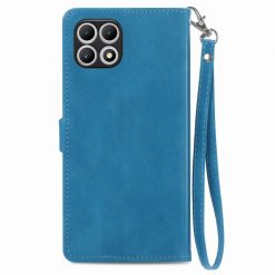 Lacné Kryty | Peňaženkové puzdro Embossing Pattern Leaf case modré – T Phone 2 Pro | Lacné Kryty