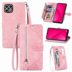 Peňaženkové puzdro Embossing Pattern Leaf case ružové – T Phone 2 | Lacné Kryty Lacné Kryty | Peňaženkové puzdro Embossing Pattern Leaf case ružové – T Phone 2 | Lacné Kryty