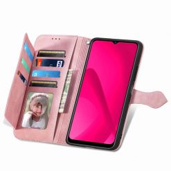 Peňaženkové puzdro Embossing Pattern Leaf case ružové – T Phone 2 | Lacné Kryty Lacné Kryty | Peňaženkové puzdro Embossing Pattern Leaf case ružové – T Phone 2 | Lacné Kryty