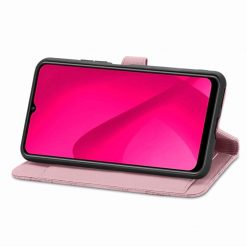 Peňaženkové puzdro Embossing Pattern Leaf case ružové – T Phone 2 | Lacné Kryty Lacné Kryty | Peňaženkové puzdro Embossing Pattern Leaf case ružové – T Phone 2 | Lacné Kryty