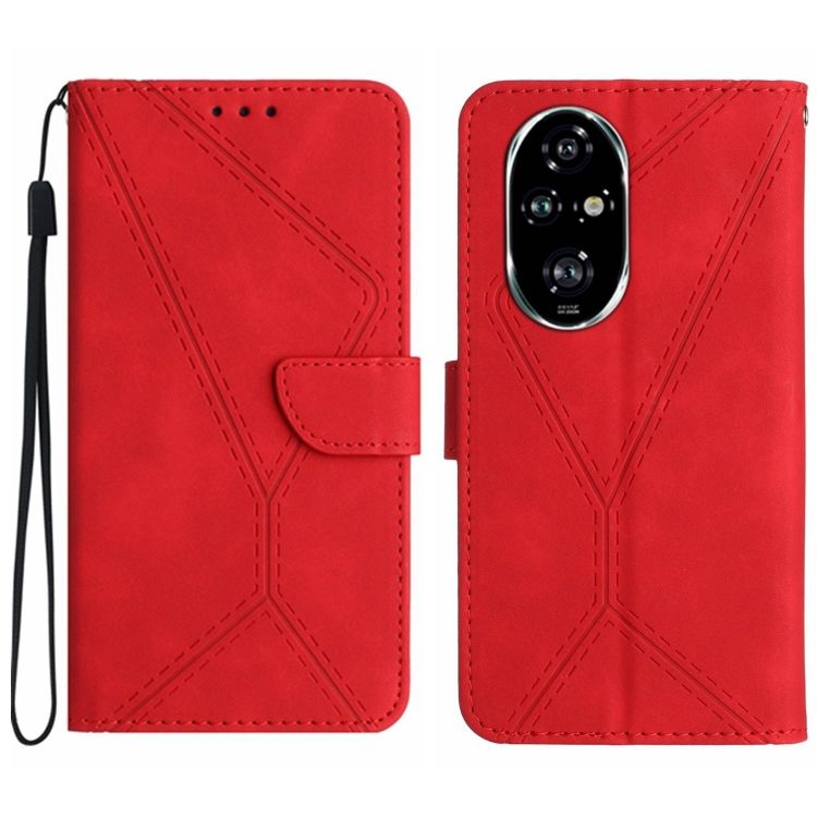 Peňaženkové puzdro Embossing Pattern Stitchy case červené – Honor 200