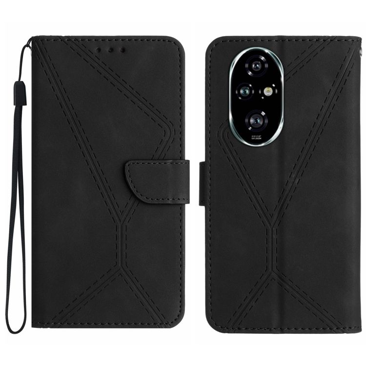 Peňaženkové puzdro Embossing Pattern Stitchy case čierne – Honor 200