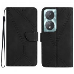 Peňaženkové puzdro Embossing Pattern Stitchy case čierne – Honor 90 Smart | Lacné Kryty Lacné Kryty | Peňaženkové puzdro Embossing Pattern Stitchy case čierne – Honor 90 Smart | Lacné Kryty