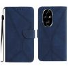 Lacné Kryty | Peňaženkové puzdro Embossing Pattern Stitchy case čierne – Honor 200 | Lacné Kryty